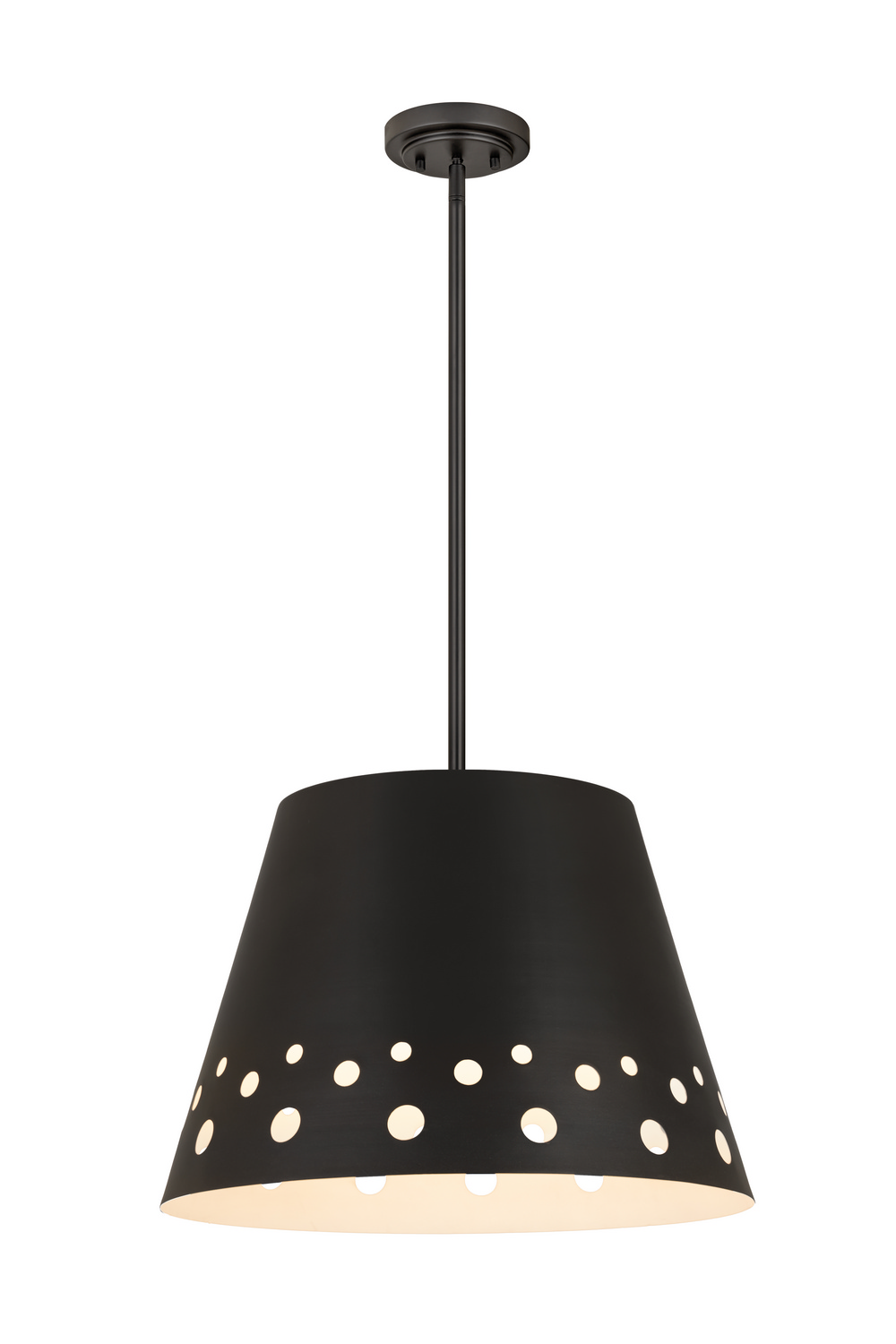 One Light Chandelier by Z-Lite - Katie Collection, Matte Black Finish - 6014-18MB