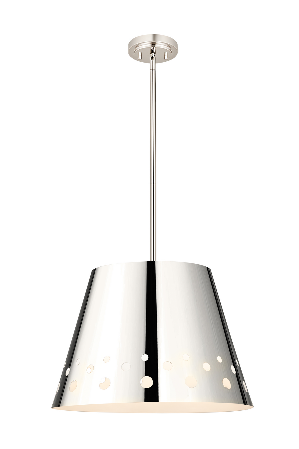 One Light Chandelier by Z-Lite - Katie Collection, Polished Nickel Finish - 6014-18PN