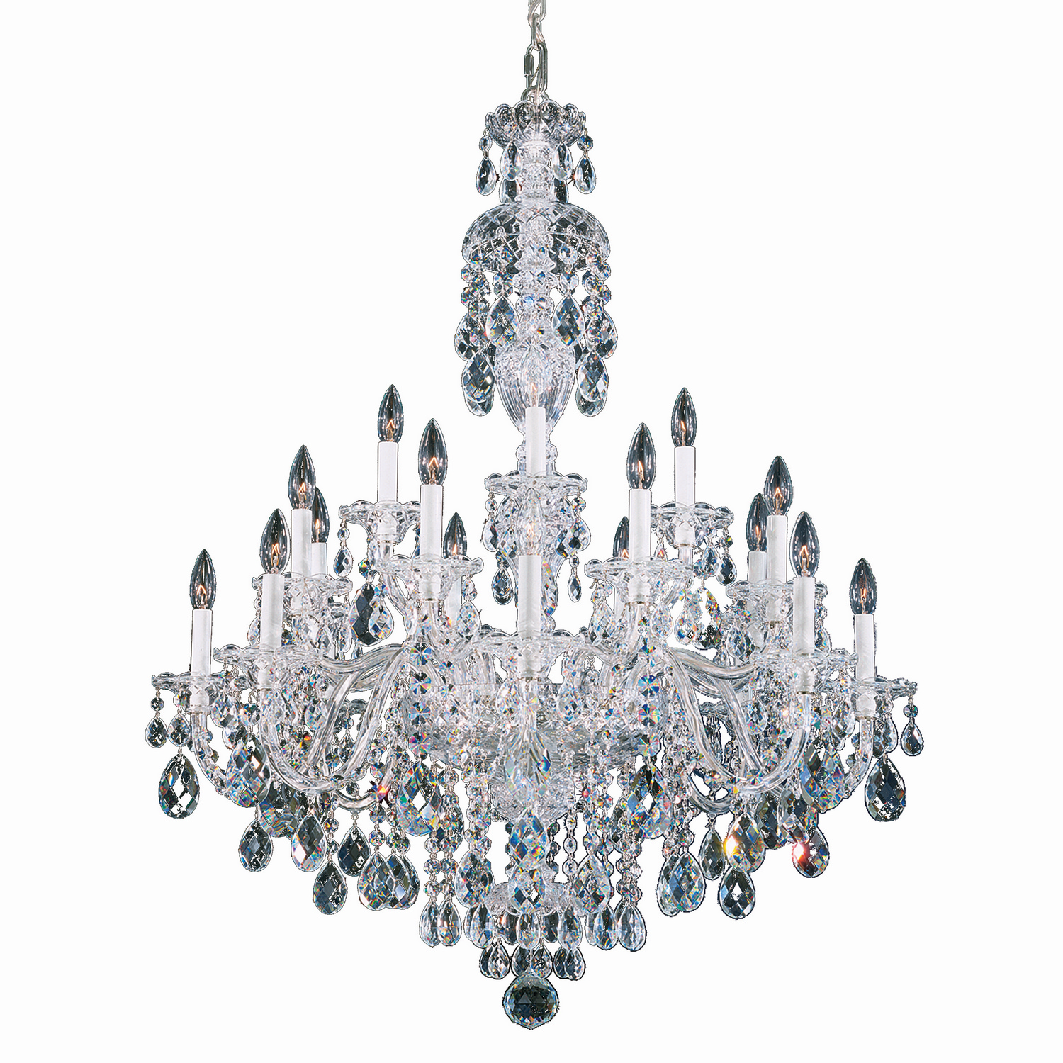 Schonbek 2998-40A Sterling 20 Light 34 inch Silver Chandelier Ceiling Light in Spectra, Polished Silver