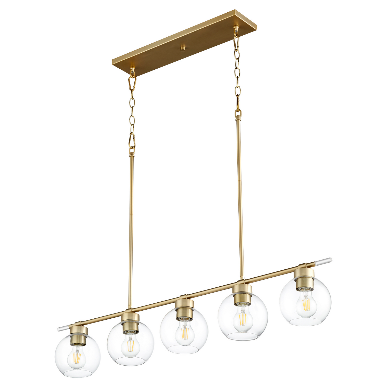 Aged Brass Five Lig… - image
