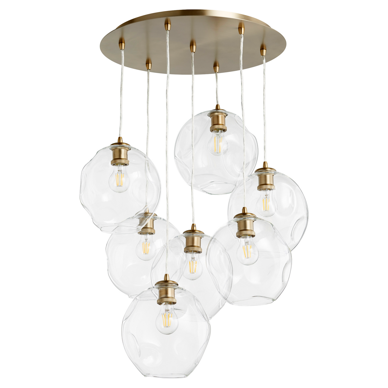 Photos - Chandelier / Lamp NuMen Quorum International Aged Brass Seven Light Pendant from the  Collection 67-80 