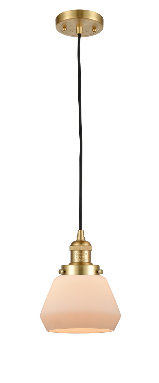 LED Mini Pendant by Innovations - Franklin Restoration Collection, Satin Gold Finish - 201C-SG-G171-LED