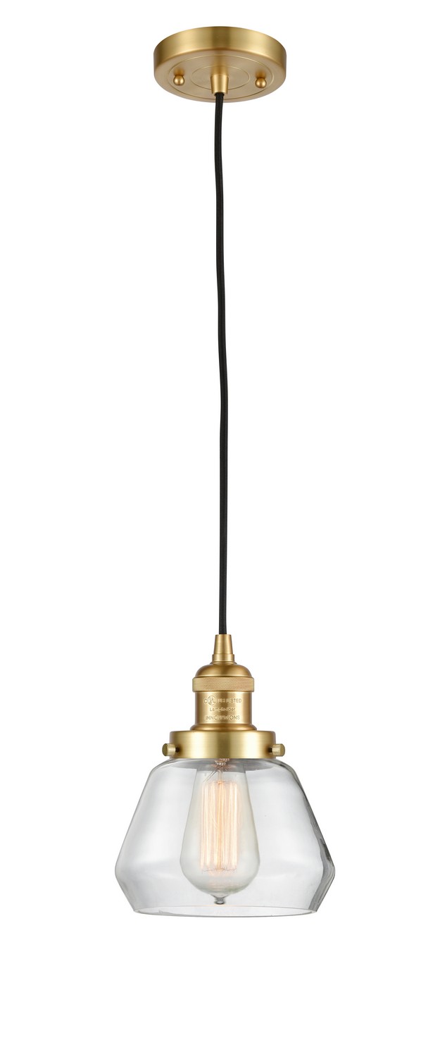 LED Mini Pendant by Innovations - Franklin Restoration Collection, Satin Gold Finish - 201C-SG-G172-LED