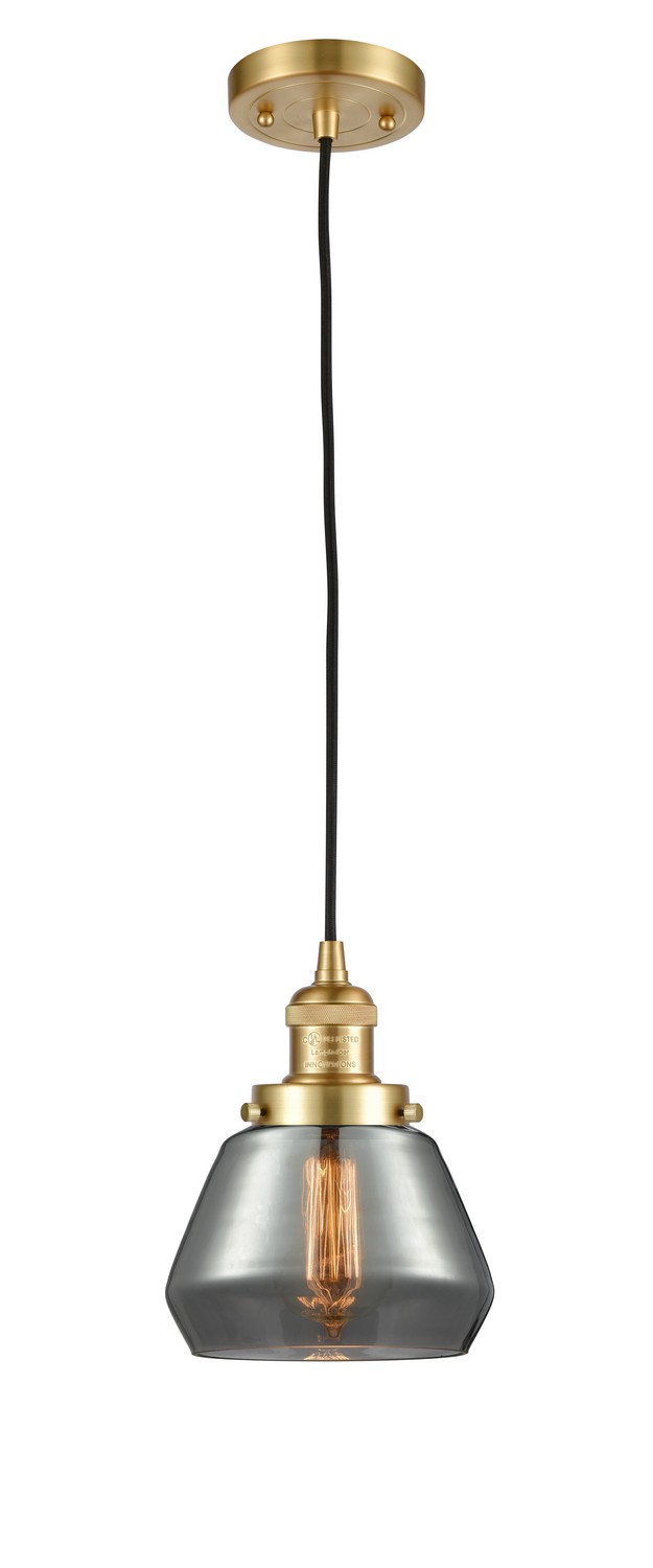 LED Mini Pendant by Innovations - Franklin Restoration Collection, Satin Gold Finish - 201C-SG-G173-LED