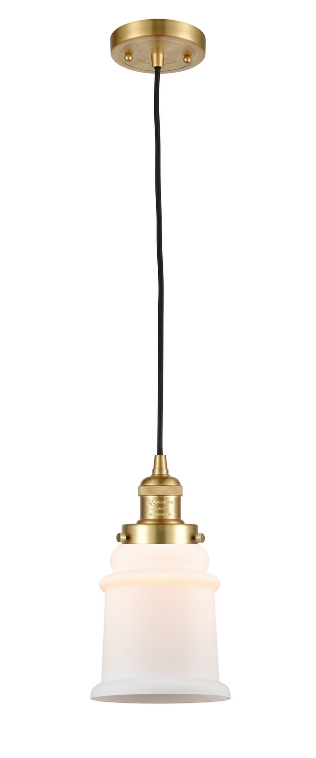 LED Mini Pendant by Innovations - Franklin Restoration Collection, Satin Gold Finish - 201C-SG-G181-LED