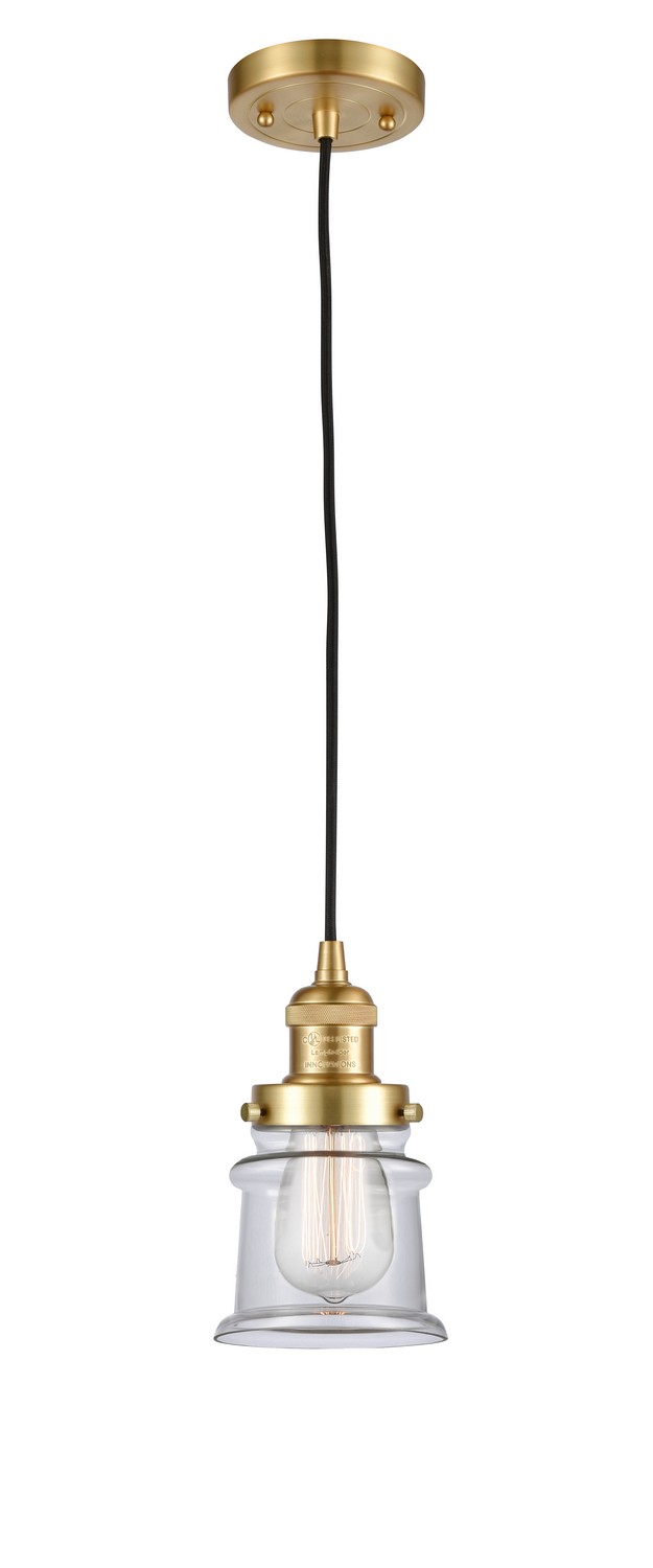 LED Mini Pendant by Innovations - Franklin Restoration Collection, Satin Gold Finish - 201C-SG-G182S-LED