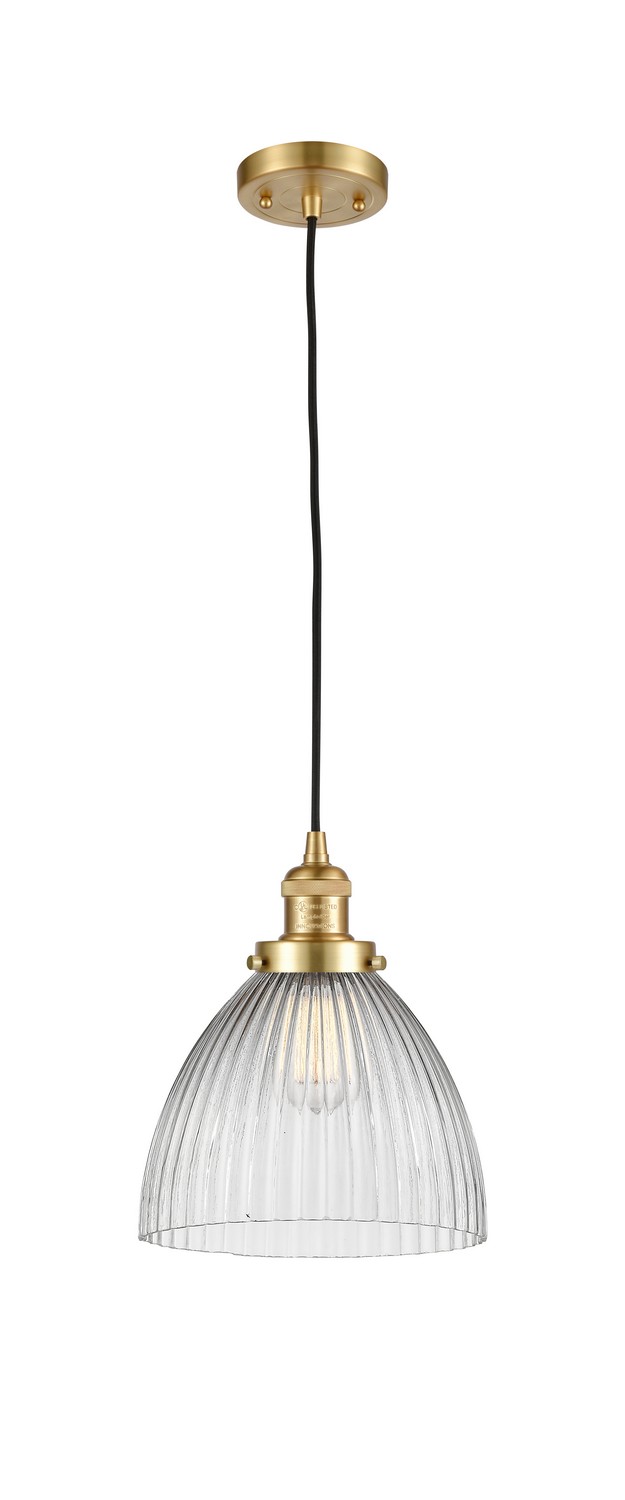 LED Mini Pendant by Innovations - Franklin Restoration Collection, Satin Gold Finish - 201C-SG-G222-LED