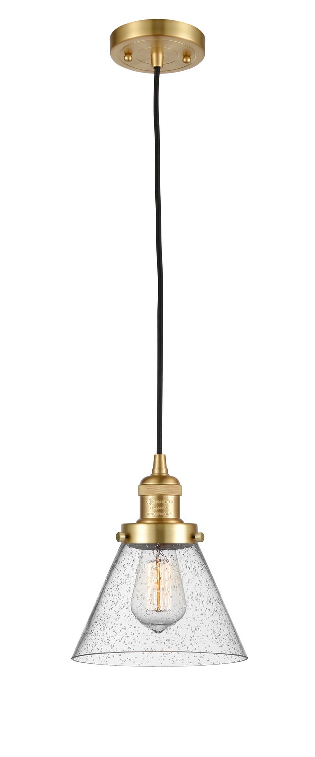 LED Mini Pendant by Innovations - Franklin Restoration Collection, Satin Gold Finish - 201C-SG-G44-LED