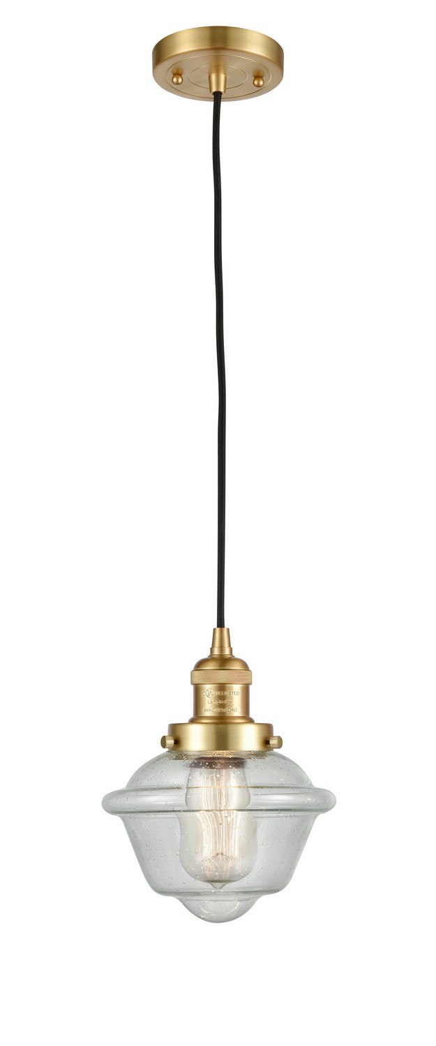 LED Mini Pendant by Innovations - Franklin Restoration Collection, Satin Gold Finish - 201C-SG-G534-LED