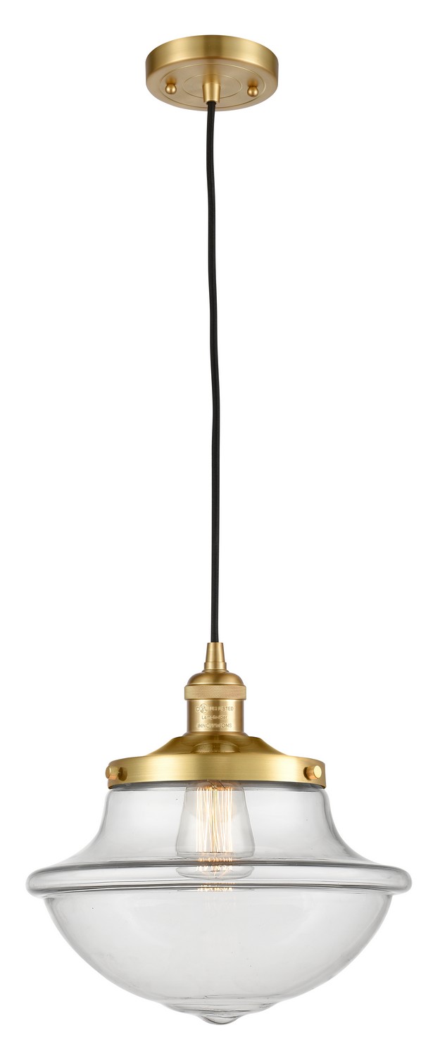 LED Mini Pendant by Innovations - Franklin Restoration Collection, Satin Gold Finish - 201C-SG-G542-LED