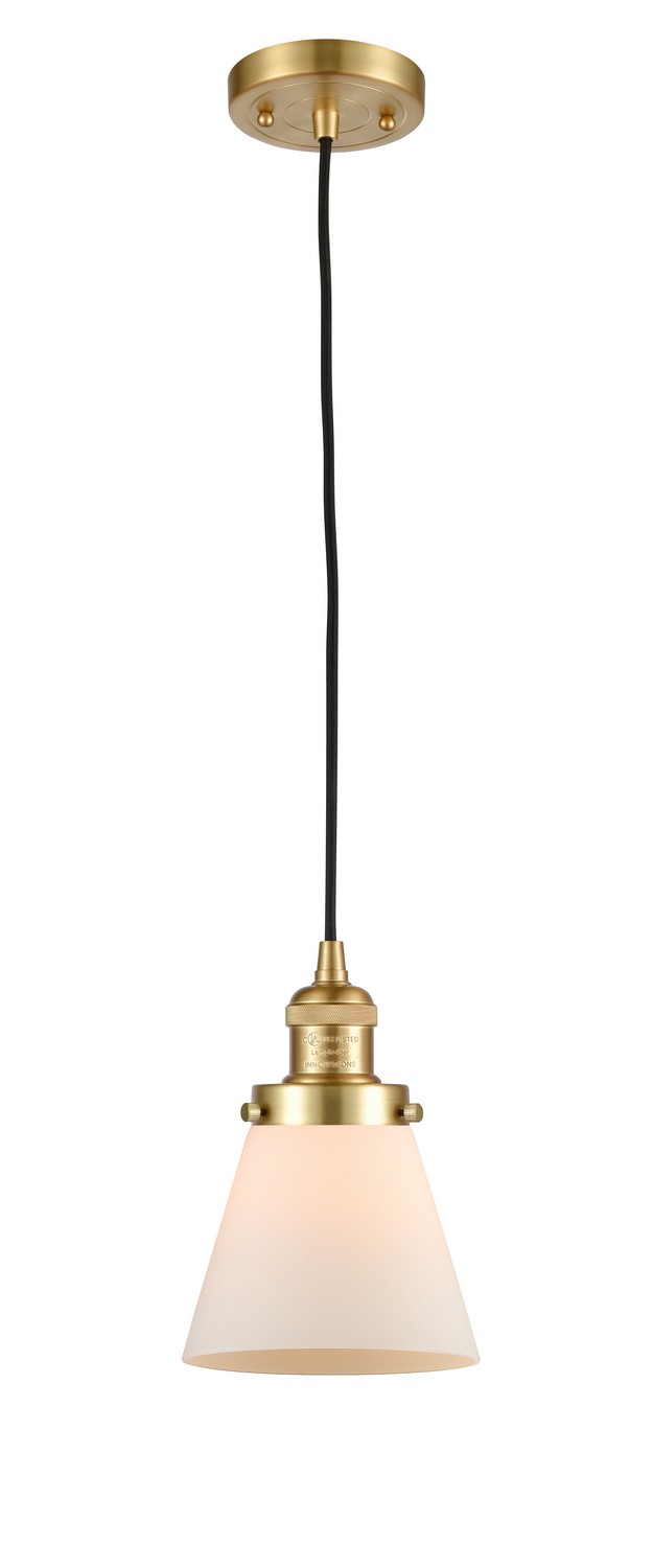 LED Mini Pendant by Innovations - Franklin Restoration Collection, Satin Gold Finish - 201C-SG-G61-LED