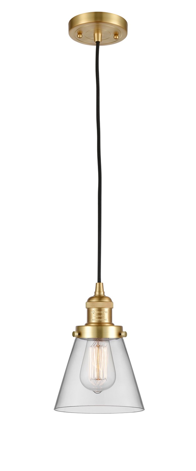 LED Mini Pendant by Innovations - Franklin Restoration Collection, Satin Gold Finish - 201C-SG-G62-LED