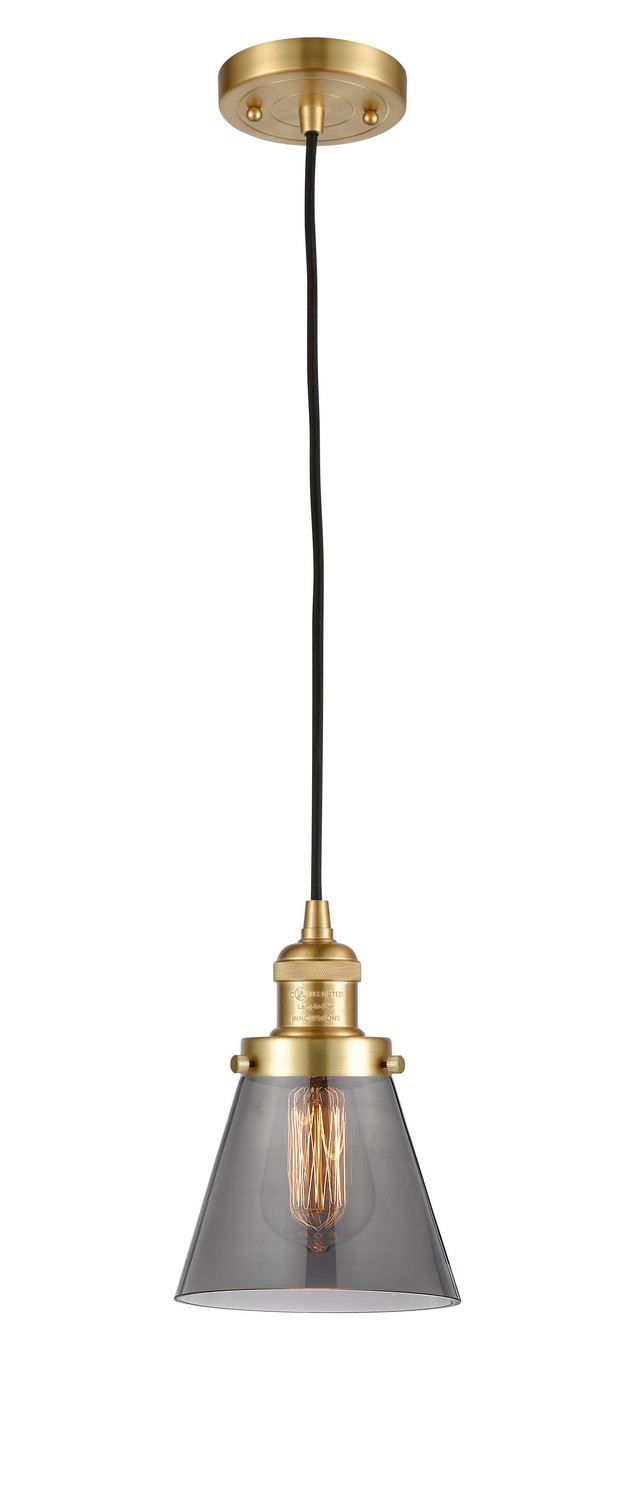 LED Mini Pendant by Innovations - Franklin Restoration Collection, Satin Gold Finish - 201C-SG-G63-LED