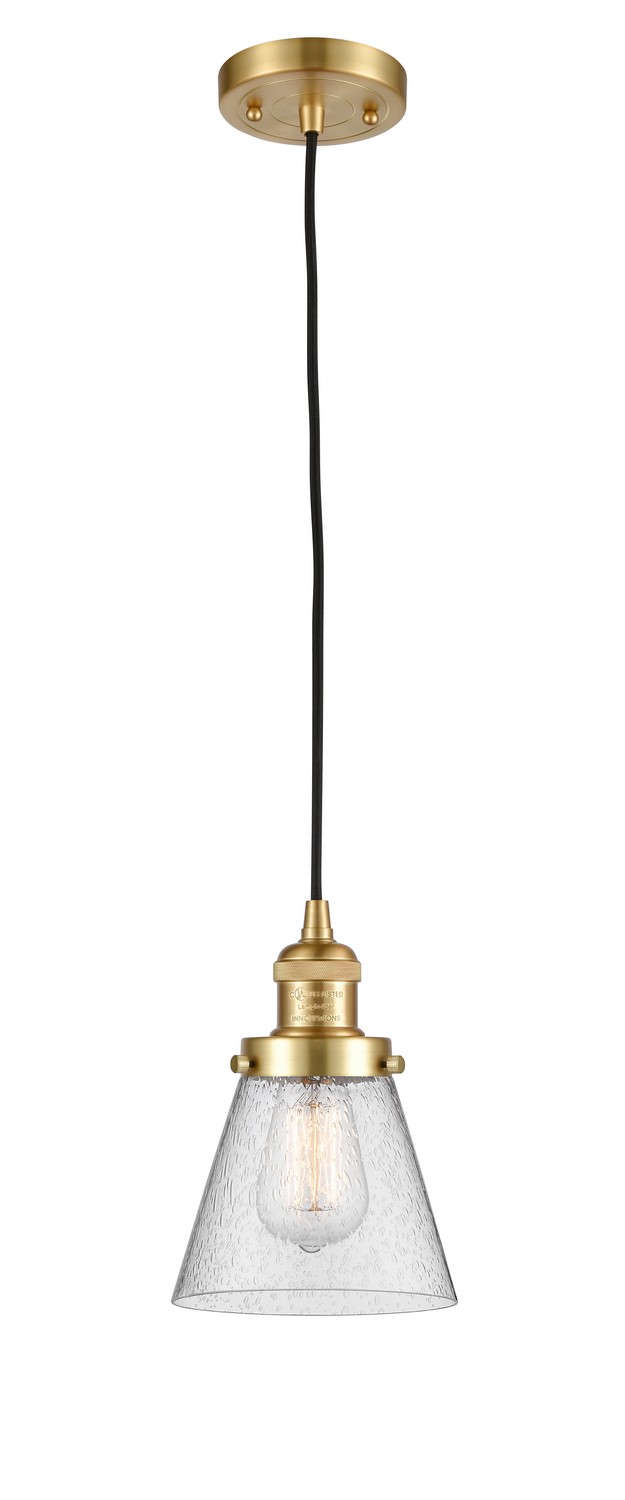 LED Mini Pendant by Innovations - Franklin Restoration Collection, Satin Gold Finish - 201C-SG-G64-LED