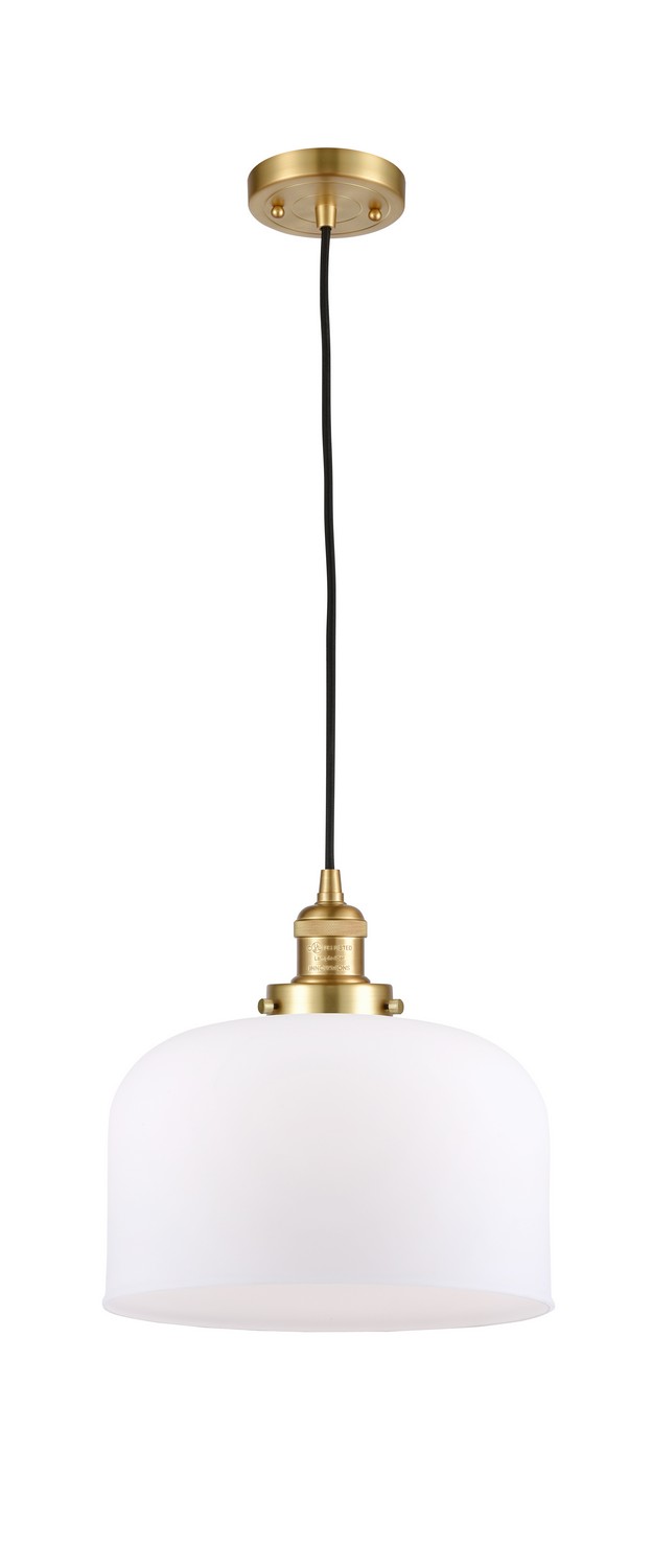 One Light Mini Pendant by Innovations - Franklin Restoration Collection, Satin Gold Finish - 201C-SG-G71-L
