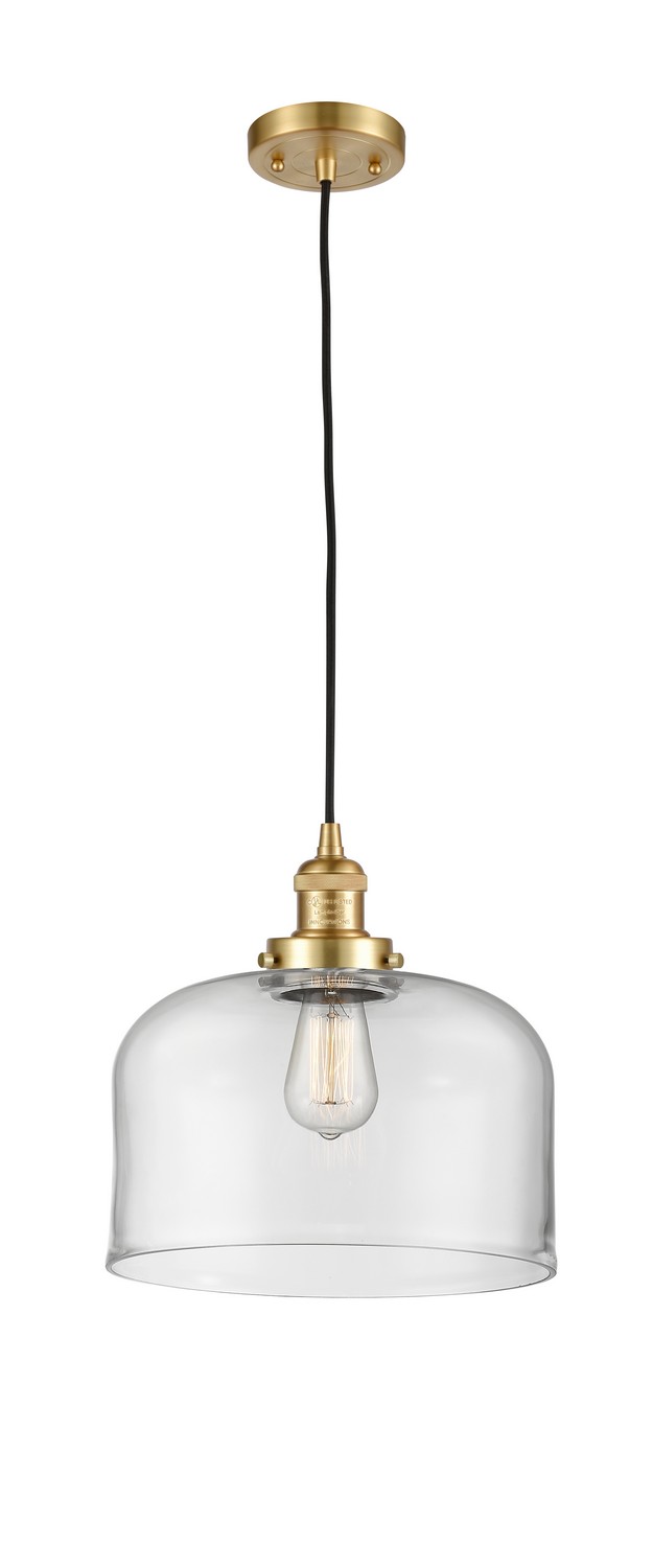 LED Mini Pendant by Innovations - Franklin Restoration Collection, Satin Gold Finish - 201C-SG-G72-L-LED