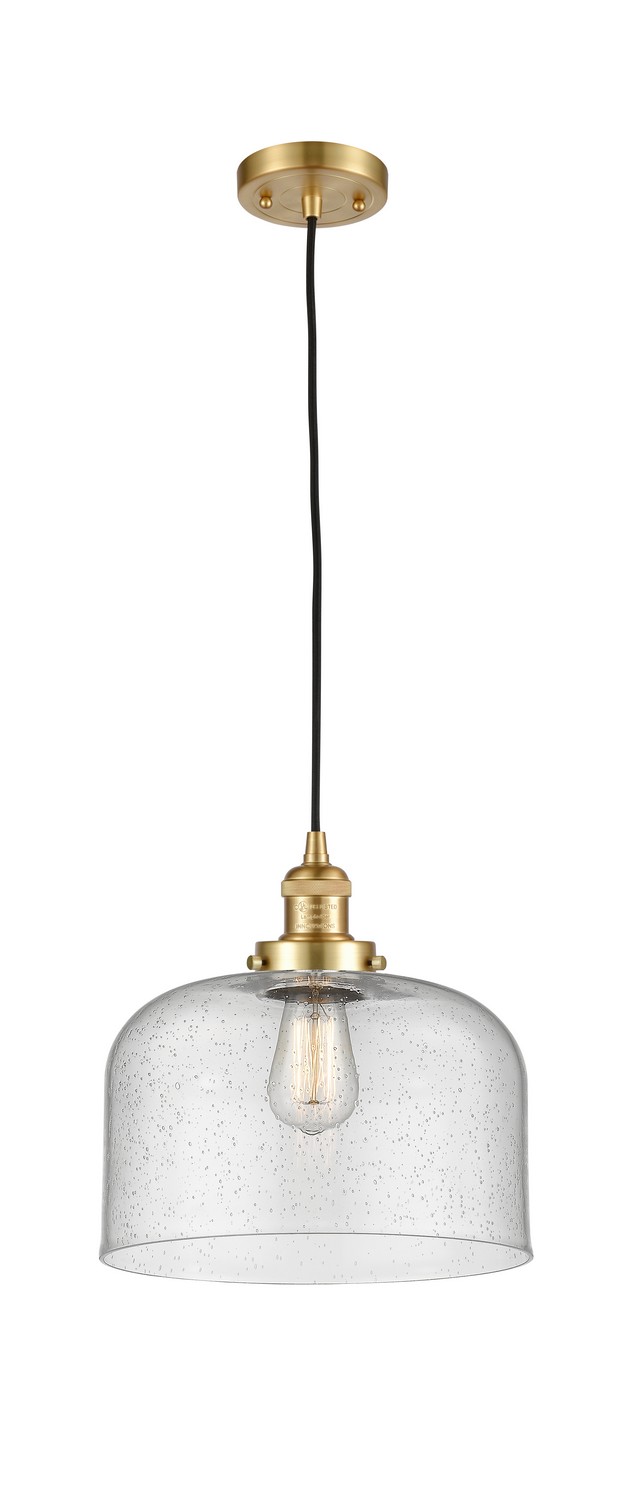 One Light Mini Pendant by Innovations - Franklin Restoration Collection, Satin Gold Finish - 201C-SG-G74-L