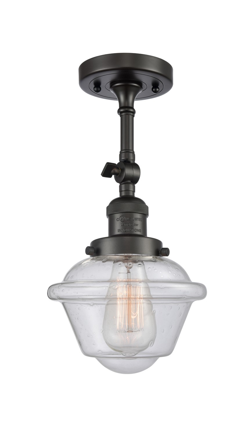 LED Semi-Flush Mount by Innovations - Franklin Restoration Collection, Oil Rubbed Bronze Finish - 201F-OB-G534-LED