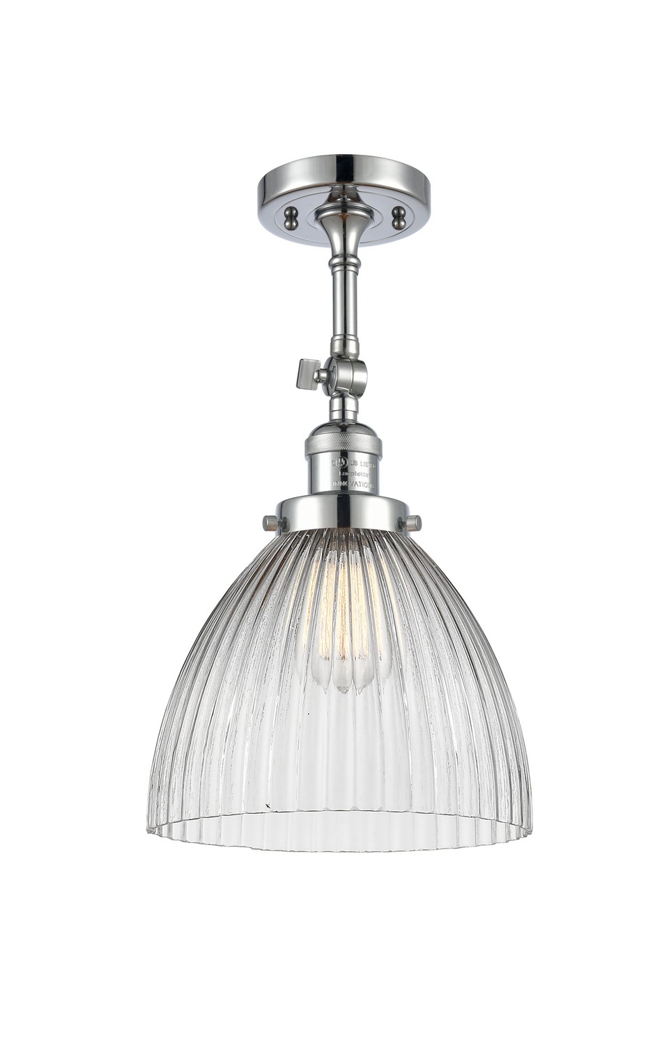 LED Semi-Flush Mount by Innovations - Franklin Restoration Collection, Polished Chrome Finish - 201F-PC-G222-LED
