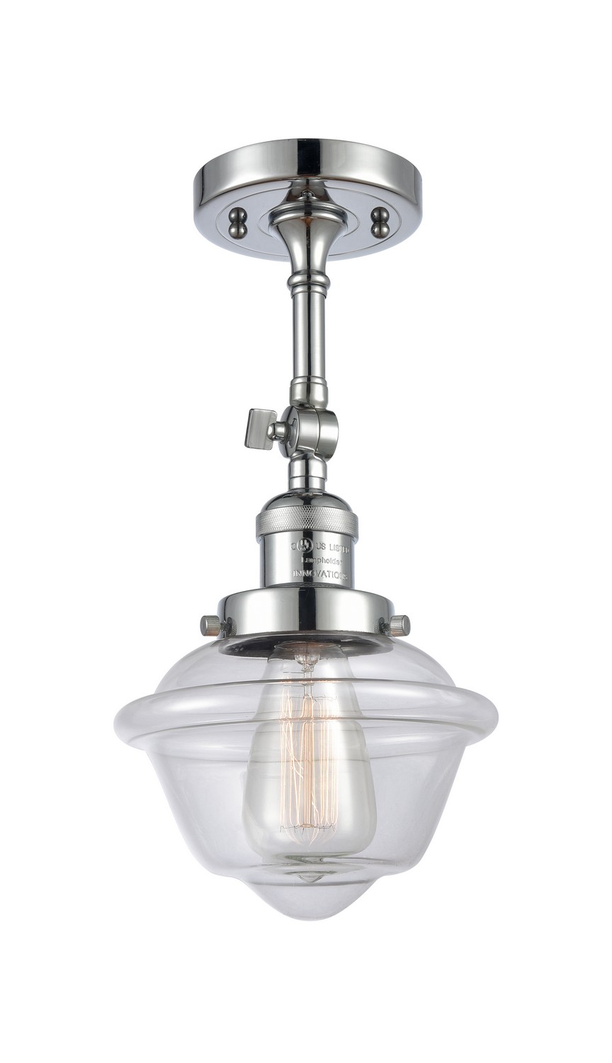 LED Semi-Flush Mount by Innovations - Franklin Restoration Collection, Polished Chrome Finish - 201F-PC-G532-LED