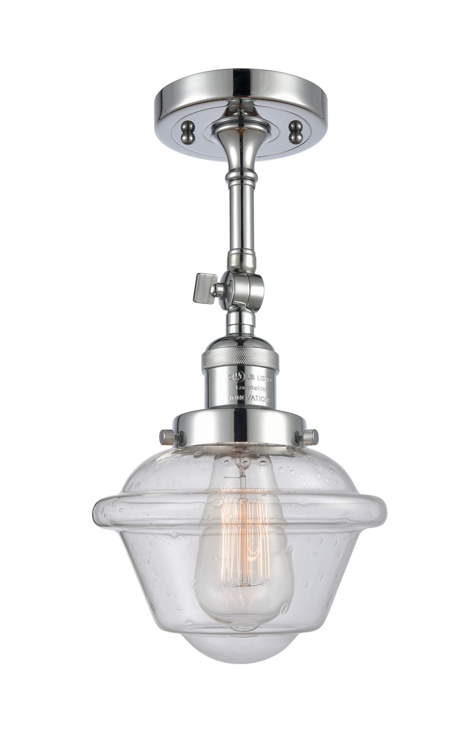 LED Semi-Flush Mount by Innovations - Franklin Restoration Collection, Polished Chrome Finish - 201F-PC-G534-LED