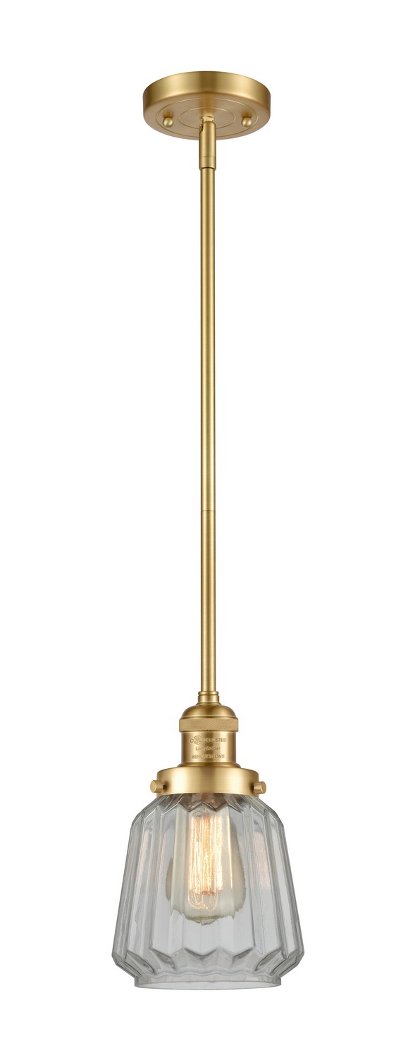 LED Mini Pendant by Innovations - Franklin Restoration Collection, Satin Gold Finish - 201S-SG-G142-LED