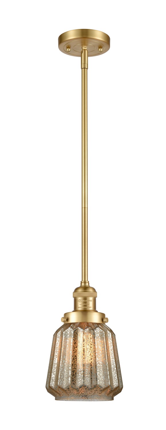 LED Mini Pendant by Innovations - Franklin Restoration Collection, Satin Gold Finish - 201S-SG-G146-LED
