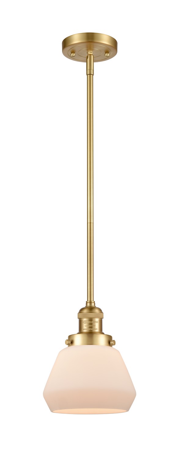 LED Mini Pendant by Innovations - Franklin Restoration Collection, Satin Gold Finish - 201S-SG-G171-LED