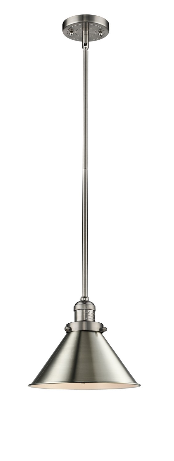 LED Mini Pendant by Innovations - Franklin Restoration Collection, Brushed Satin Nickel Finish - 201S-SN-M10-SN-LED