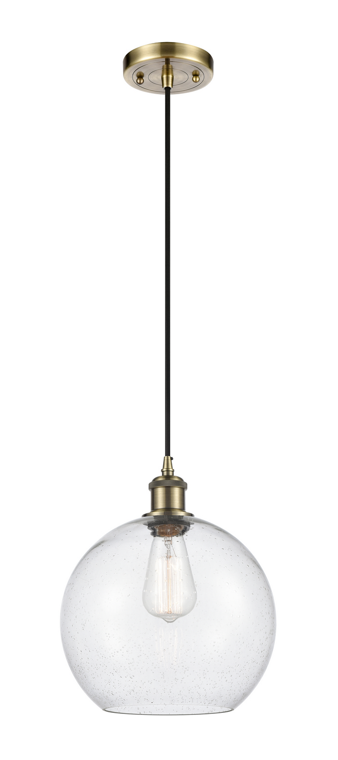 LED Mini Pendant by Innovations - Ballston Collection, Antique Brass Finish - 516-1P-AB-G124-10-LED