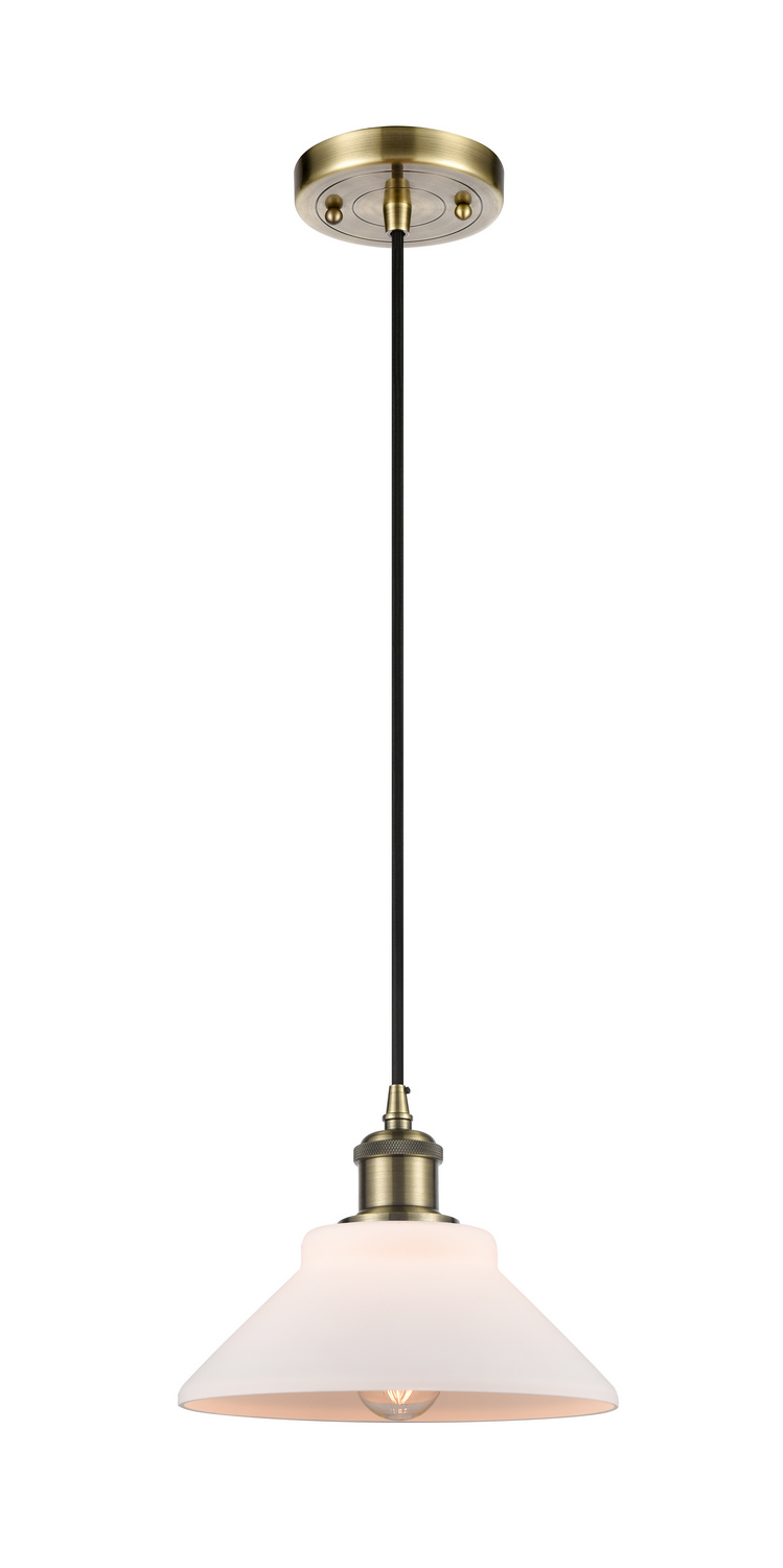 One Light Mini Pendant by Innovations - Ballston Collection, Antique Brass Finish - 516-1P-AB-G131