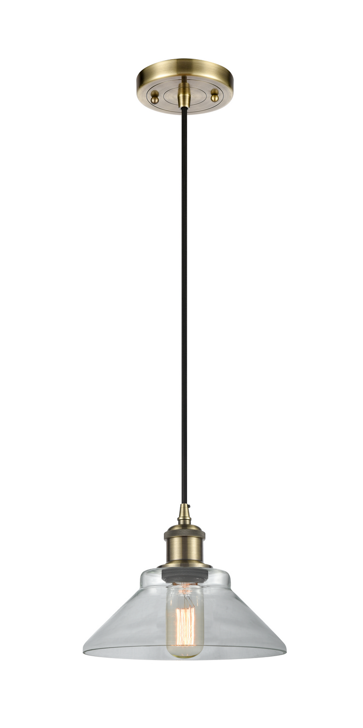 One Light Mini Pendant by Innovations - Ballston Collection, Antique Brass Finish - 516-1P-AB-G132