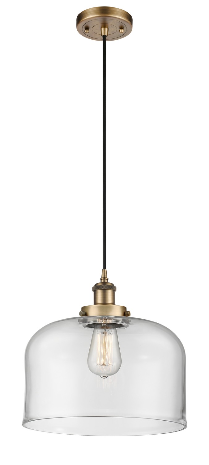 One Light Mini Pendant by Innovations - Ballston Urban Collection, Brushed Brass Finish - 916-1P-BB-G72-L