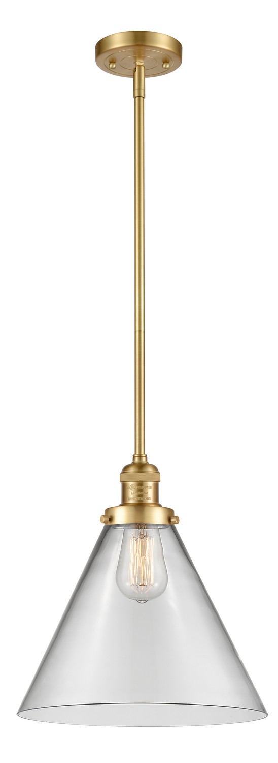 One Light Mini Pendant by Innovations - Franklin Restoration Collection, Satin Gold Finish - 201S-SG-G42-L