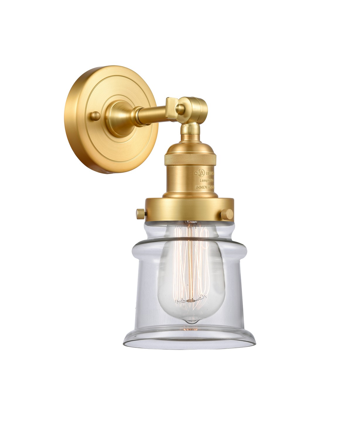 LED Wall Sconce by Innovations - Franklin Restoration Collection, Satin Gold Finish - 203-SG-G182S-LED
