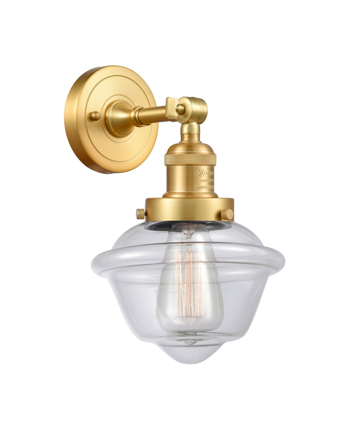 LED Wall Sconce by Innovations - Franklin Restoration Collection, Satin Gold Finish - 203-SG-G532-LED