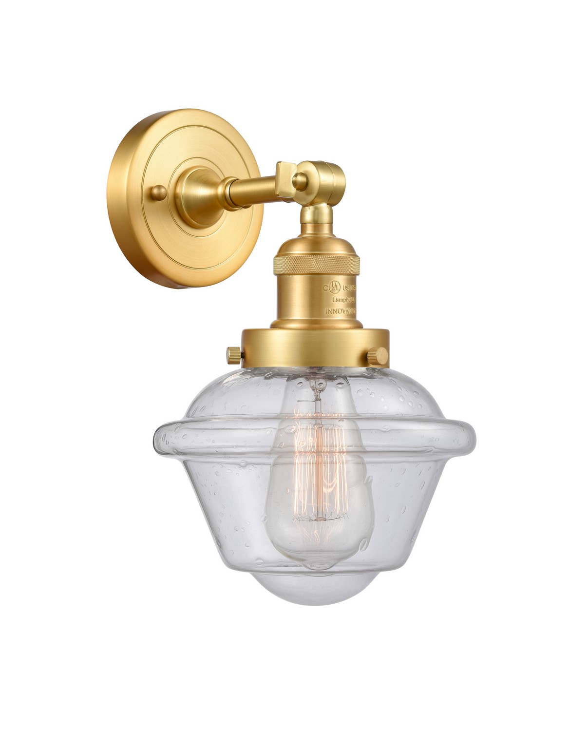 LED Wall Sconce by Innovations - Franklin Restoration Collection, Satin Gold Finish - 203-SG-G534-LED
