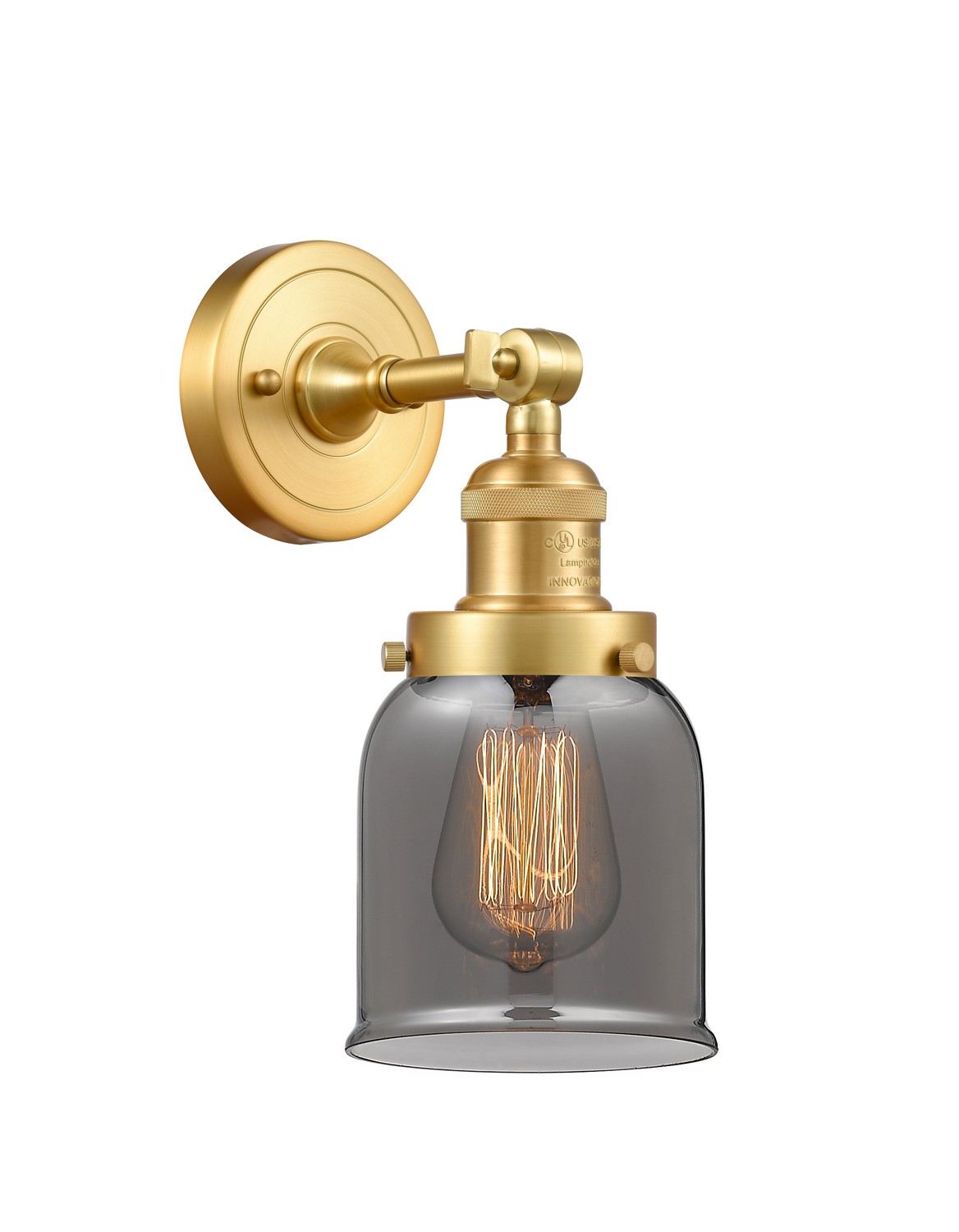 LED Wall Sconce by Innovations - Franklin Restoration Collection, Satin Gold Finish - 203-SG-G53-LED