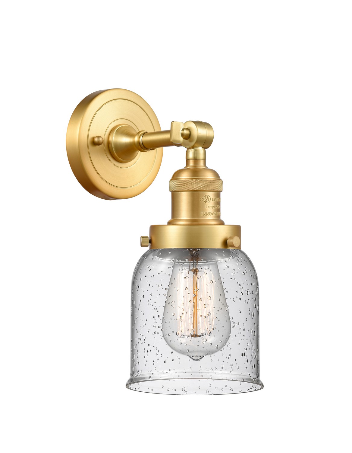 LED Wall Sconce by Innovations - Franklin Restoration Collection, Satin Gold Finish - 203-SG-G54-LED