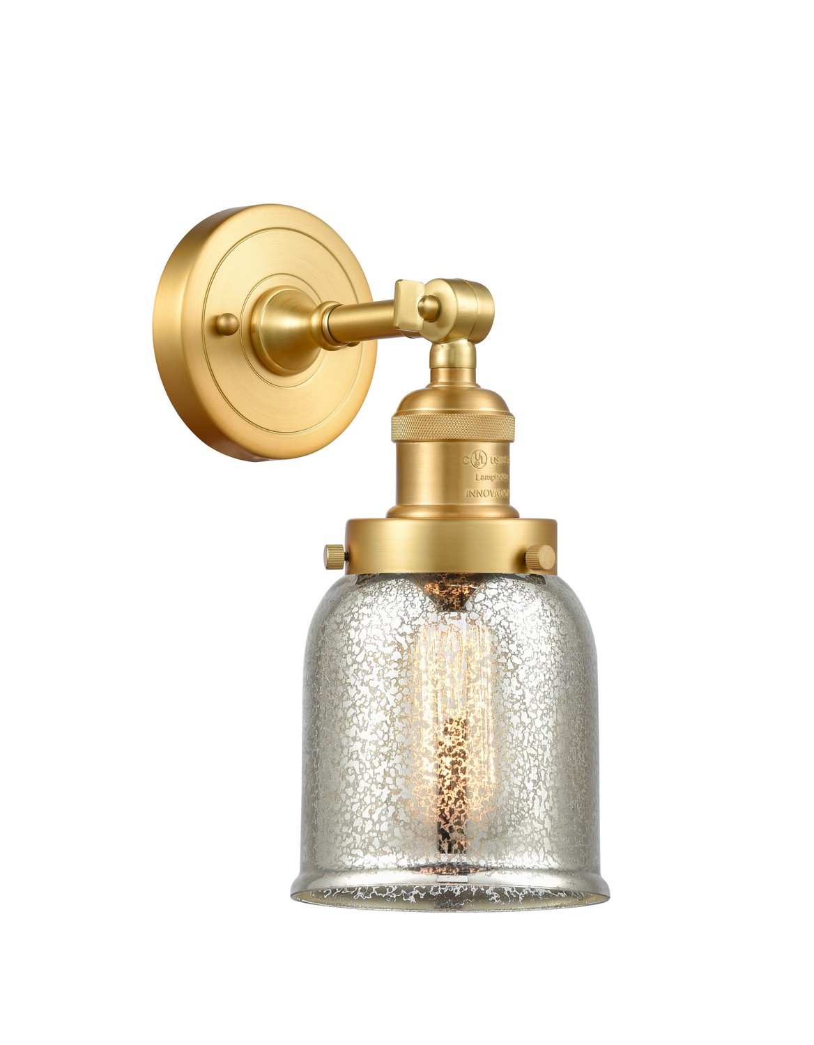 LED Wall Sconce by Innovations - Franklin Restoration Collection, Satin Gold Finish - 203-SG-G58-LED
