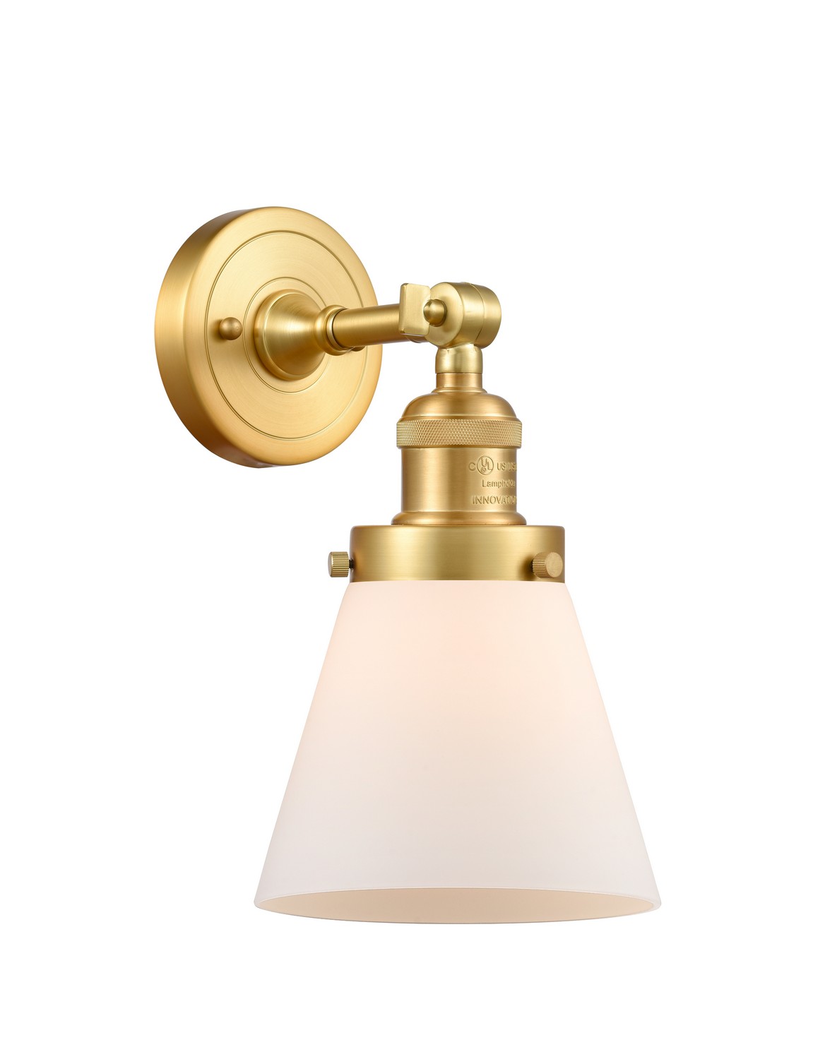LED Wall Sconce by Innovations - Franklin Restoration Collection, Satin Gold Finish - 203-SG-G61-LED
