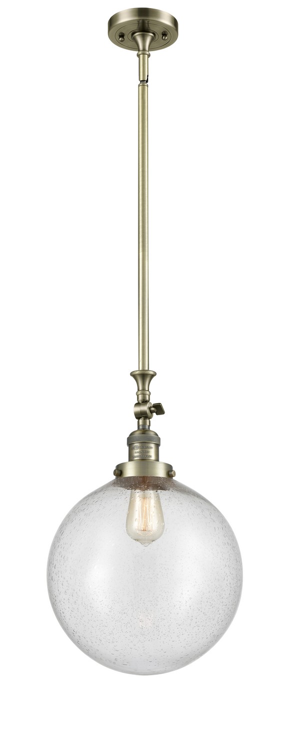 LED Mini Pendant by Innovations - Franklin Restoration Collection, Antique Brass Finish - 206-AB-G204-12-LED