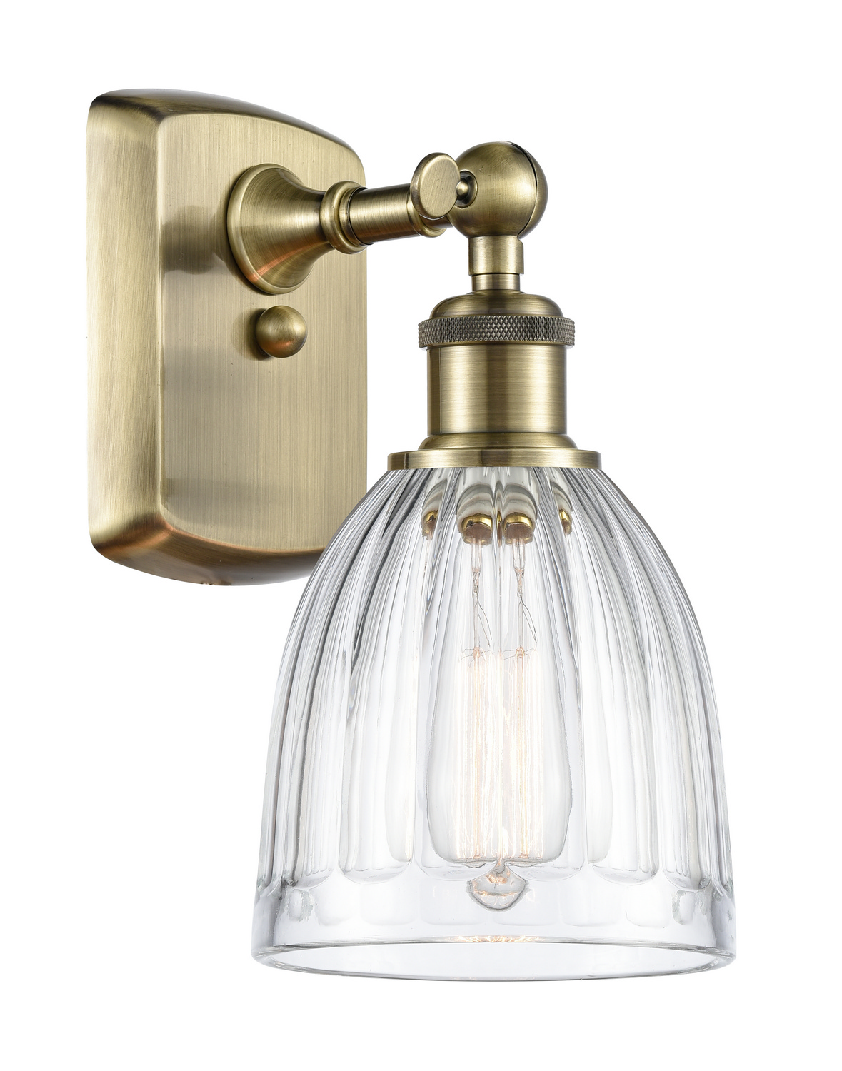 One Light Wall Sconce by Innovations - Ballston Collection, Antique Brass Finish - 516-1W-AB-G442