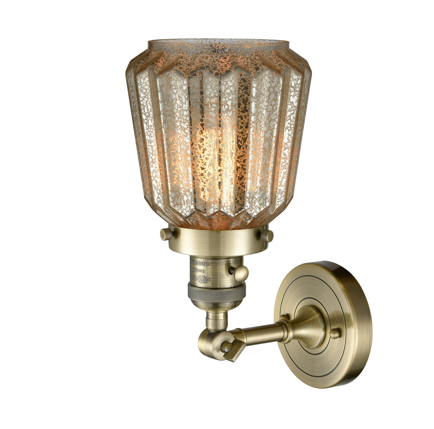 One Light Wall Sconce by Innovations - Franklin Restoration Collection, Antique Brass Finish - 203SW-AB-G146