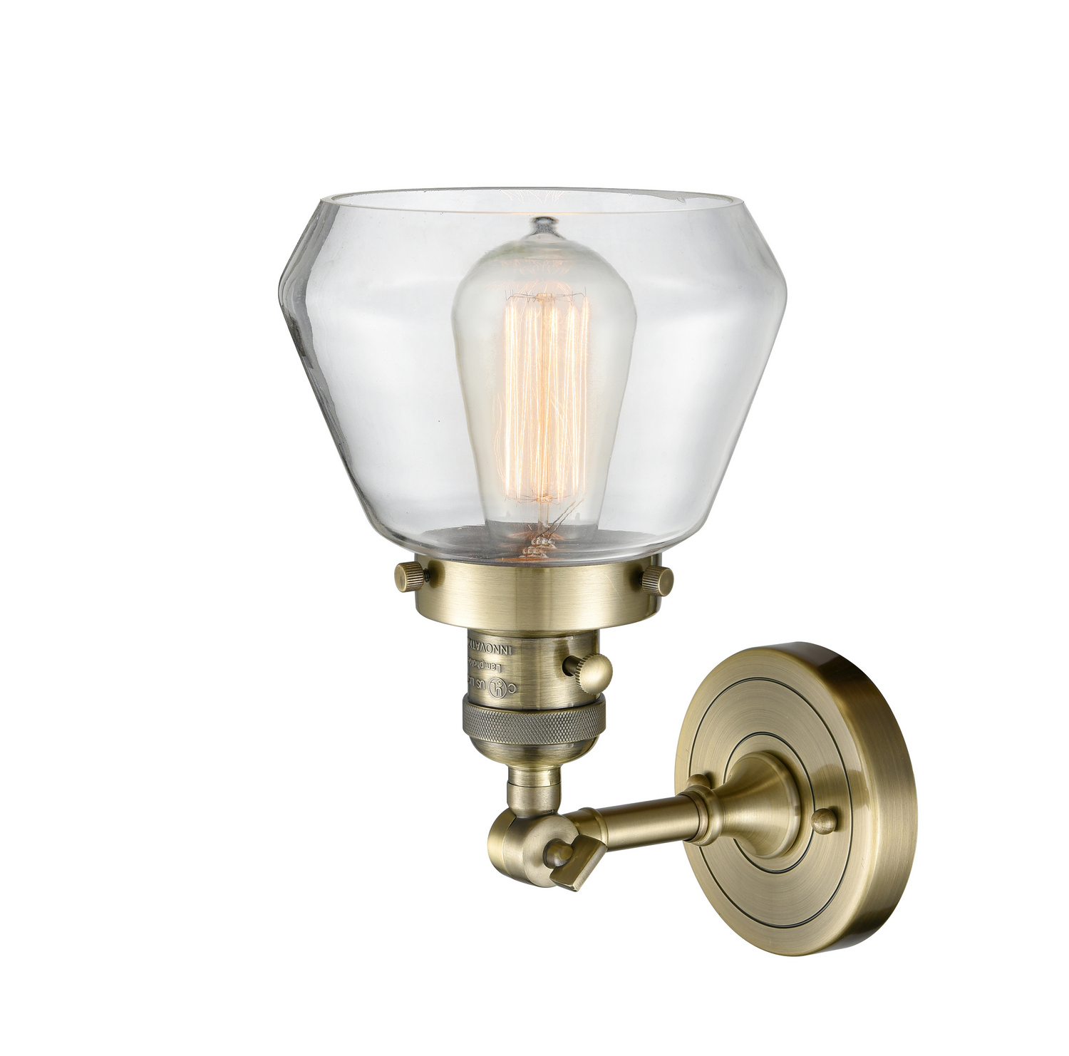 LED Wall Sconce by Innovations - Franklin Restoration Collection, Antique Brass Finish - 203SW-AB-G172-LED