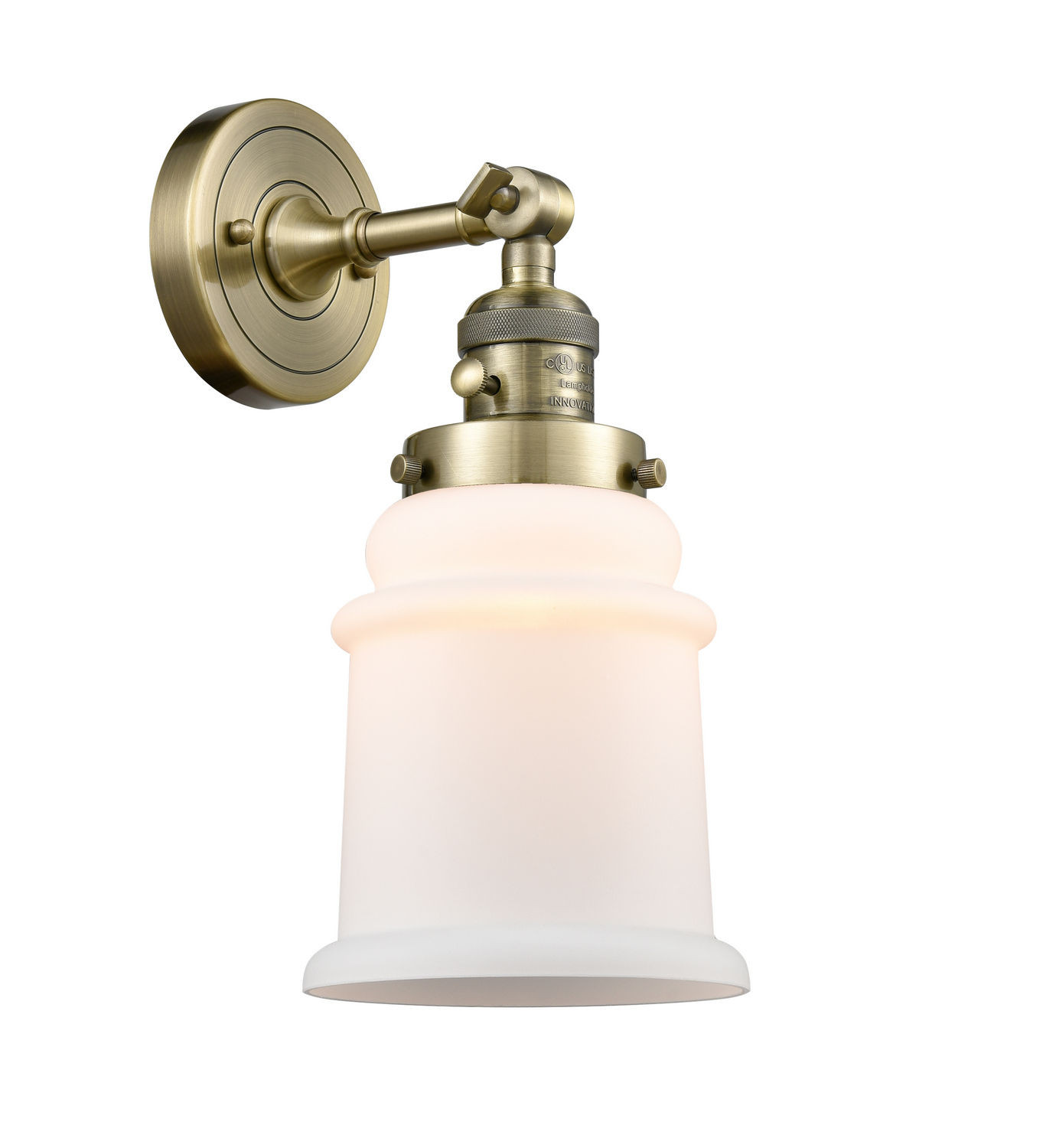 One Light Wall Sconce by Innovations - Franklin Restoration Collection, Antique Brass Finish - 203SW-AB-G181