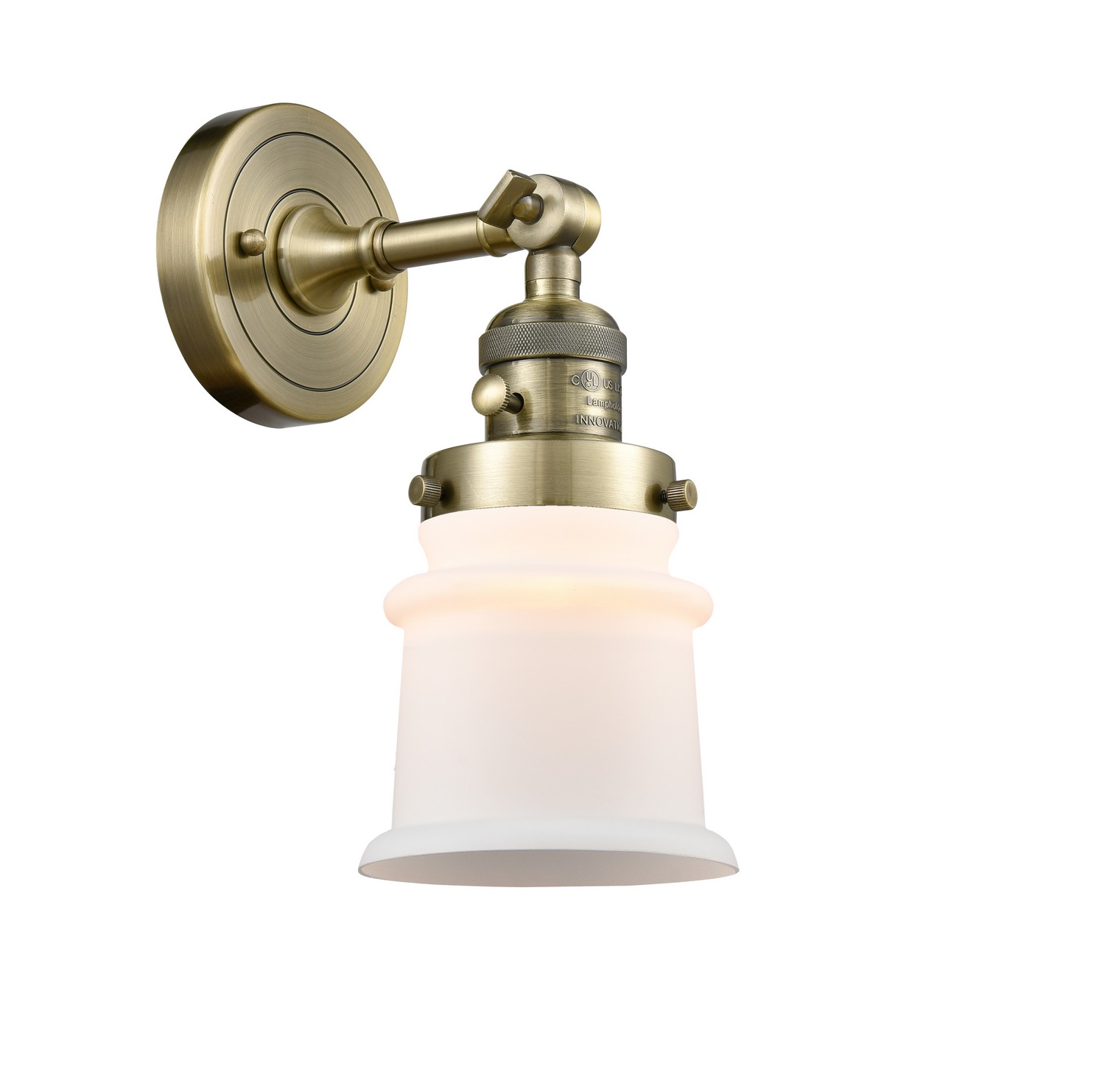 LED Wall Sconce by Innovations - Franklin Restoration Collection, Antique Brass Finish - 203SW-AB-G181S-LED