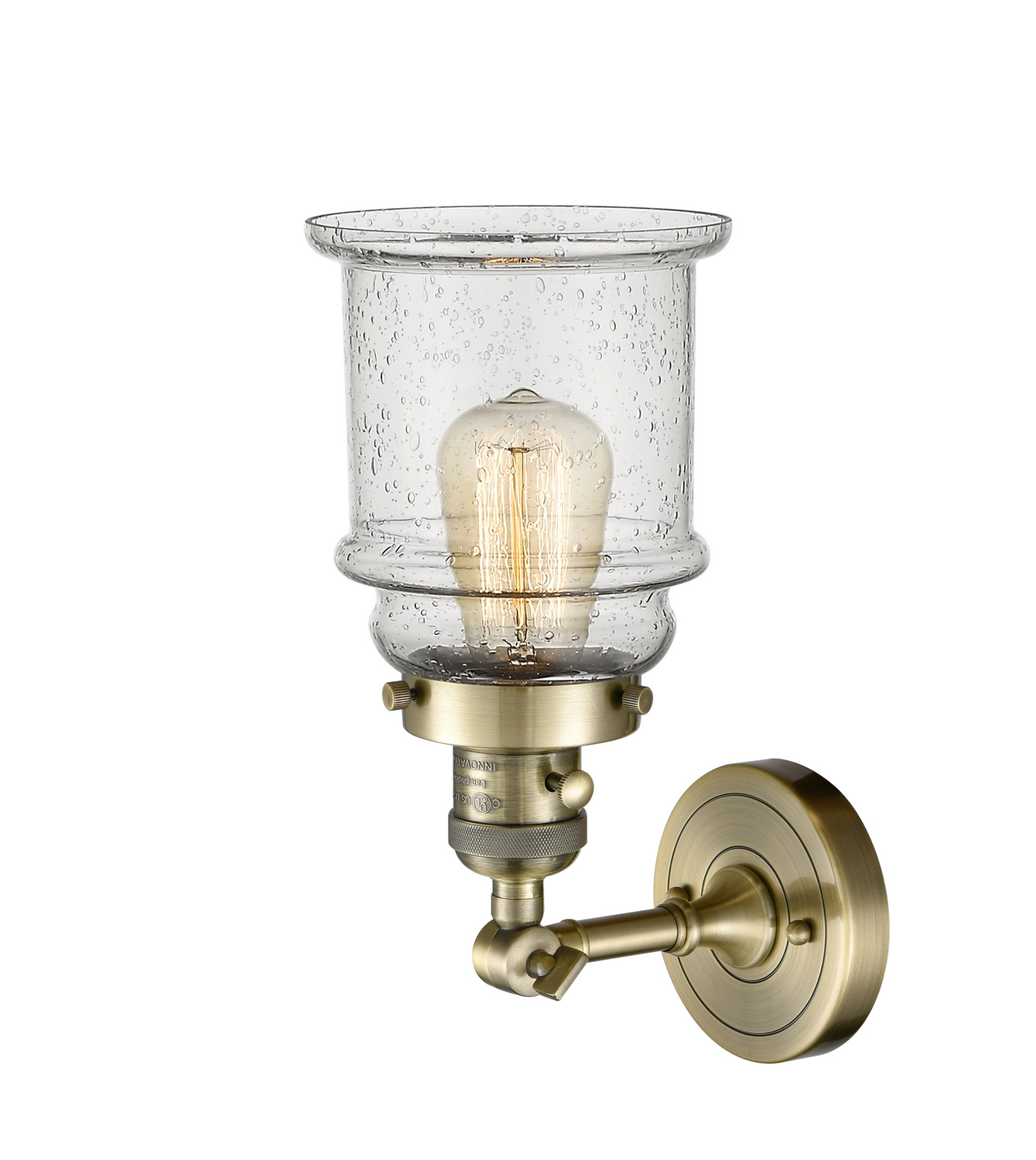 LED Wall Sconce by Innovations - Franklin Restoration Collection, Antique Brass Finish - 203SW-AB-G184-LED