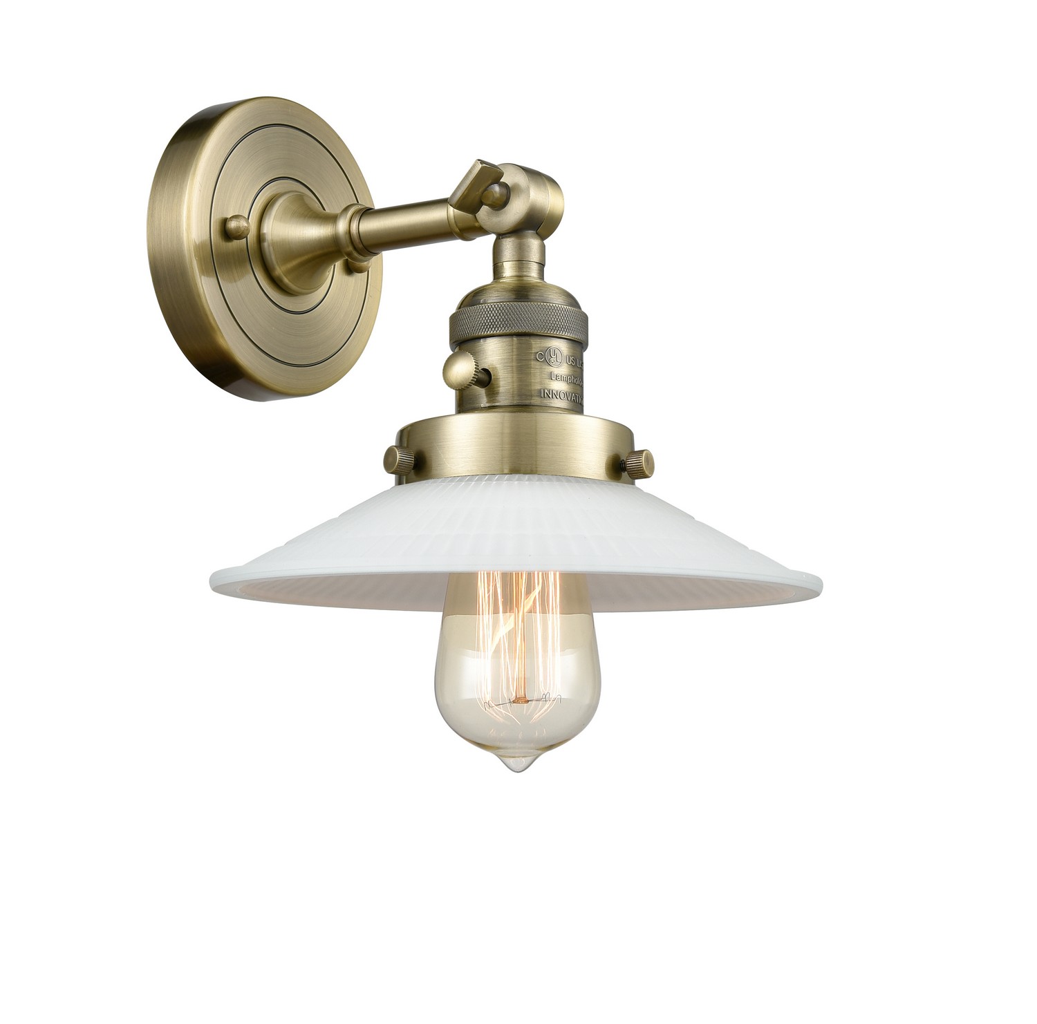 LED Wall Sconce by Innovations - Franklin Restoration Collection, Antique Brass Finish - 203SW-AB-G1-LED