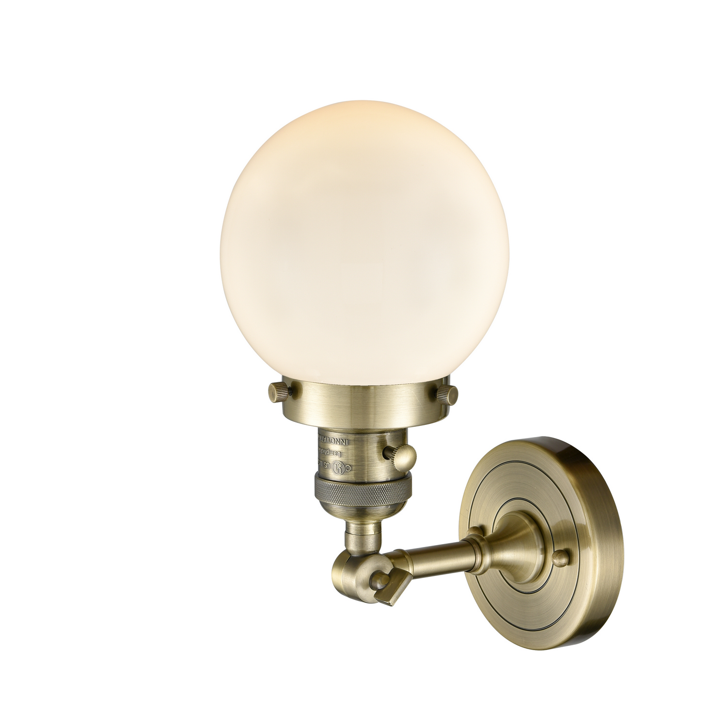 LED Wall Sconce by Innovations - Franklin Restoration Collection, Antique Brass Finish - 203SW-AB-G201-6-LED